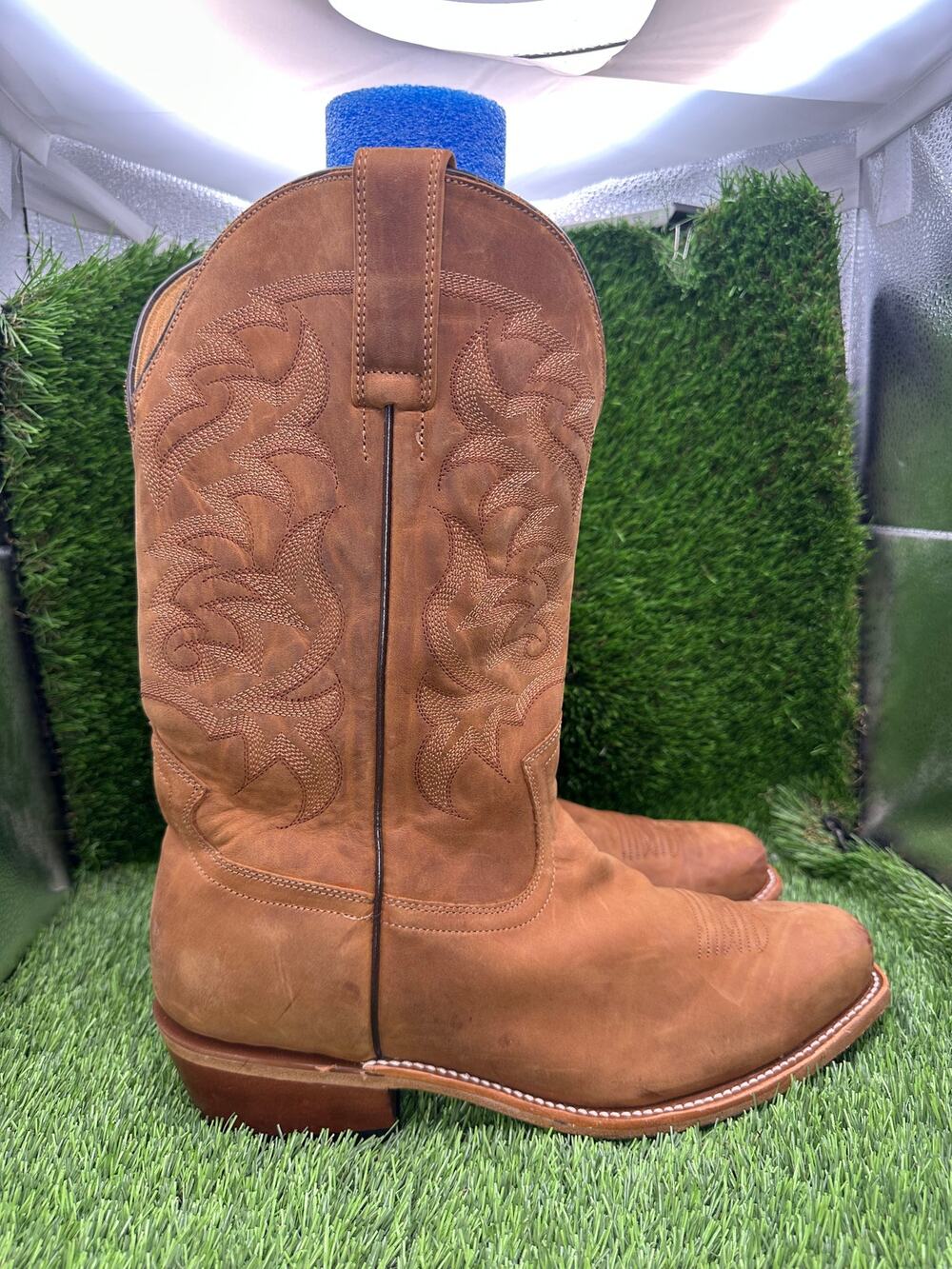 Moonshine Spirit BBM85 Western Boot Men 10 Brown Leather Cowboy Ranch Equestrian